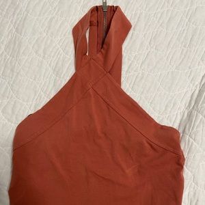 Burgundy/Orange Crop Top